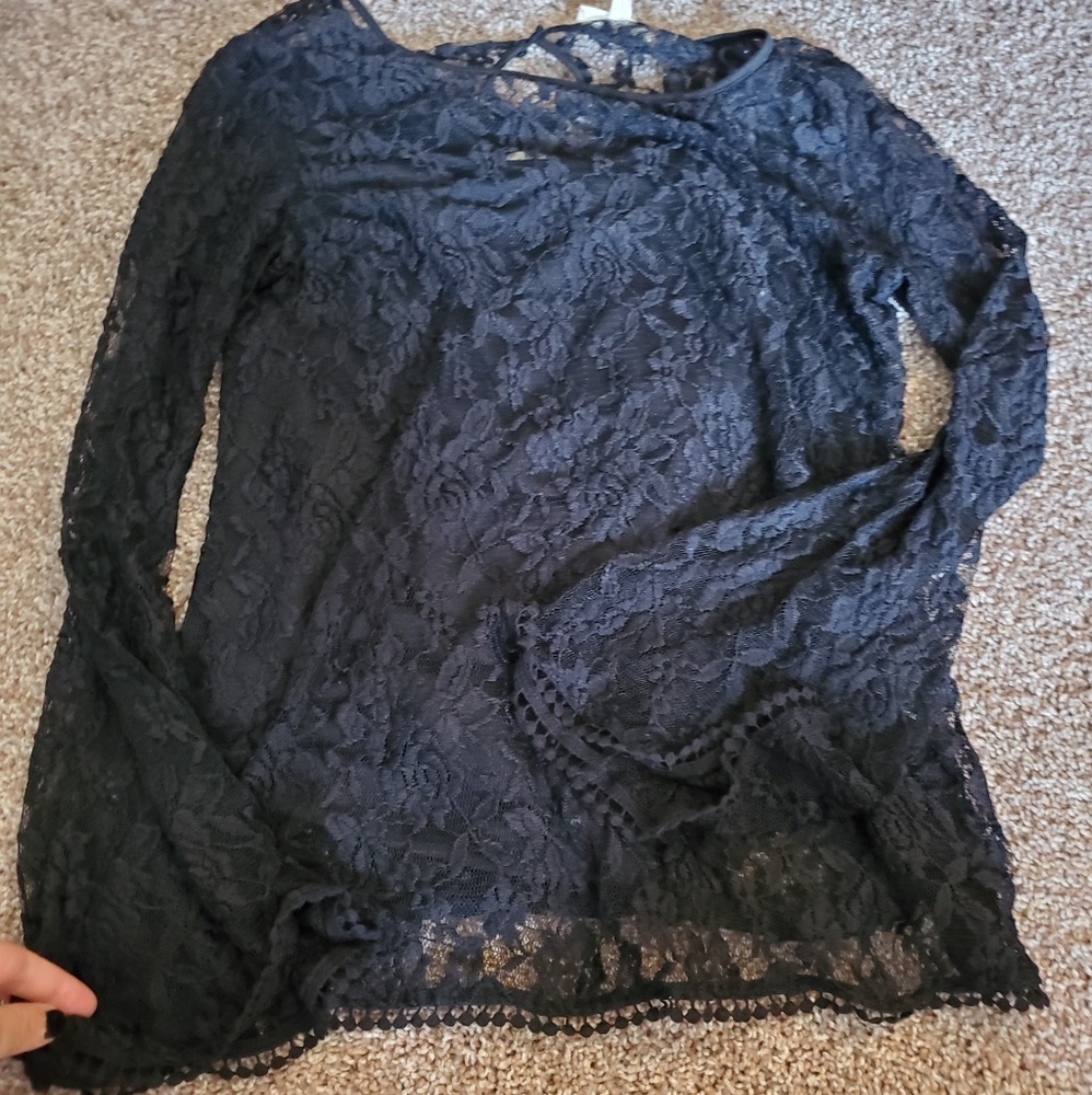 Lace black shirt
